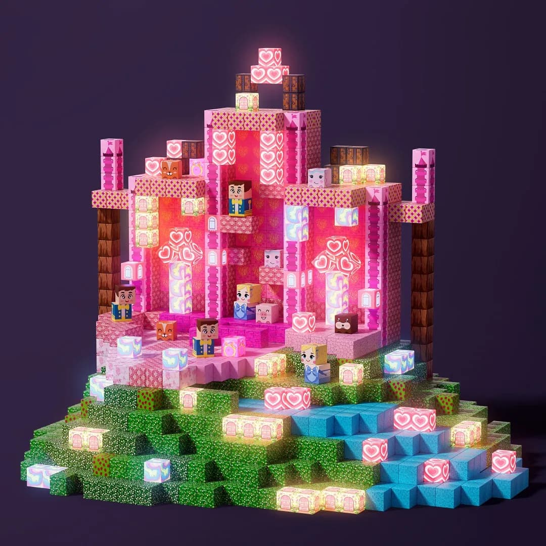 200PCS Light-Up Magnetic Tiles Building Blocks Set | STEM Montessori Glow in Dark Toys | 3D Creative Construction Learning Toys