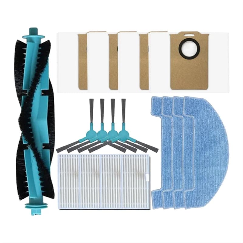 T83C-For Ultenic T20 Pro Vacuum Cleaner Replacement Kit- Main Brush, Side Brush, HEPA Filter, Mop Cloth& Dust Bag