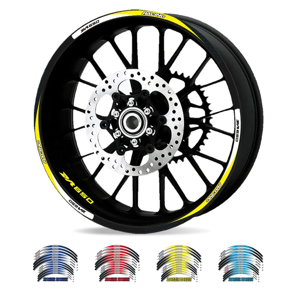 For Suzuki DR125 DR200 DR250 DR650 DR 125 DR 200 DR 250 Motorcycle Reflective Wheel Sticker Hub Decals Rim Stripe Tape Kit