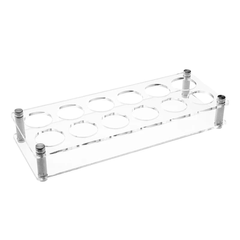 12 Hole Acrylic Shot Glass Holder Wine Shot Glasses Display Shot Glass Serving Tray for Bar Clear Whiskey Glasses Cup Rack