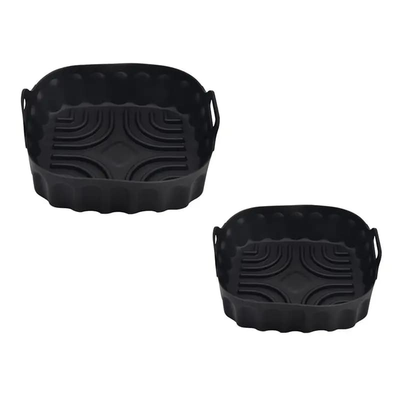 A56P-2PCS Reusable silicone pad for air fryer, square silicone mold for air fryer, microwave oven mat, durable
