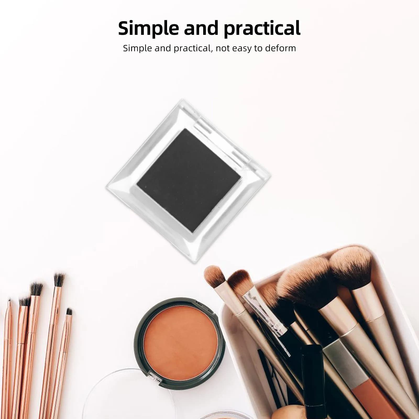 Palette Ombretti Opachi Monocolore per Donne, Polvere Finemente Macinata ad Alta Pigmentazione, Illumina i Contorni degli Occhi, Leggera e Ideale per Viaggi