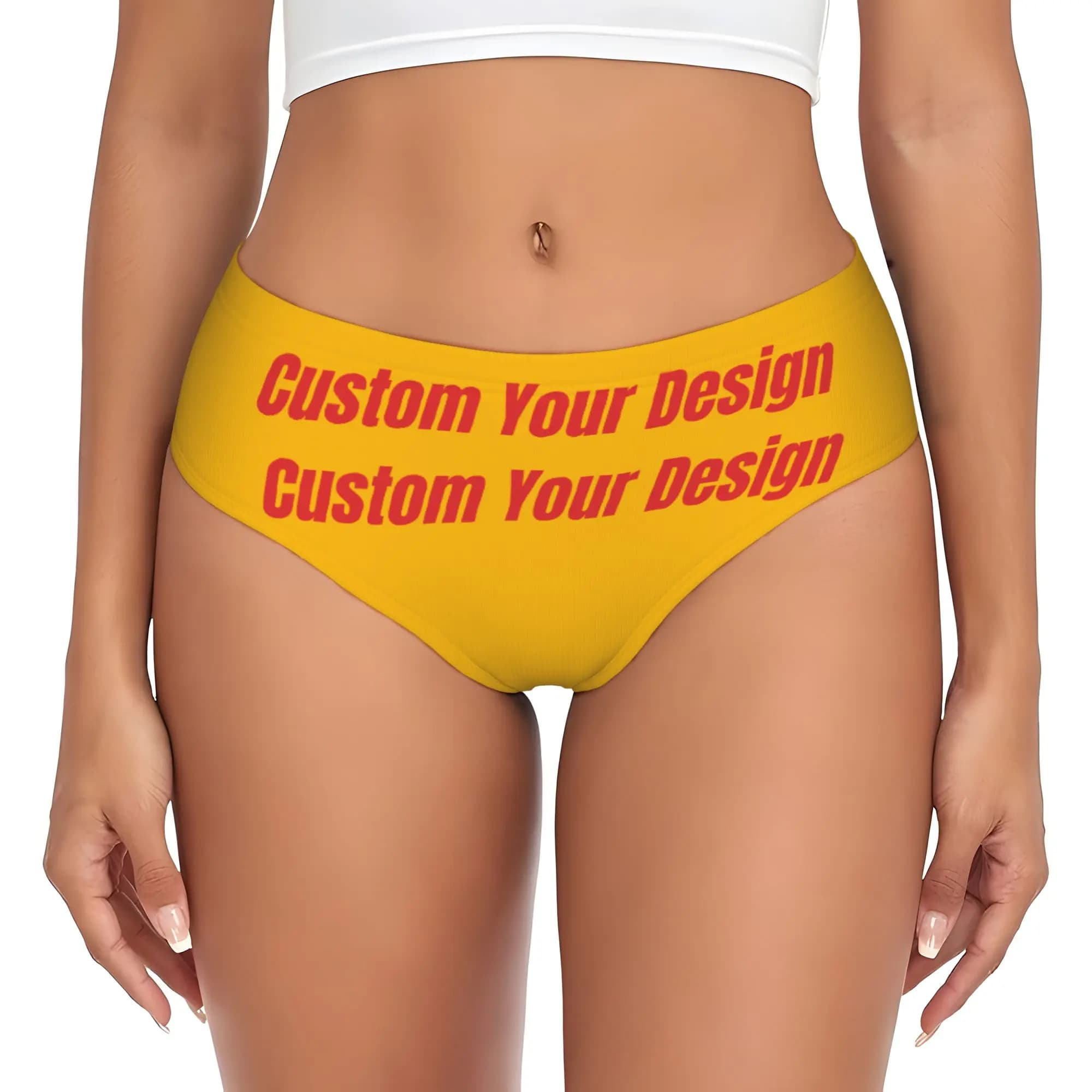 Mutandine Personalizzate da Donna con il Tuo Design, Slip Femminili Traspiranti