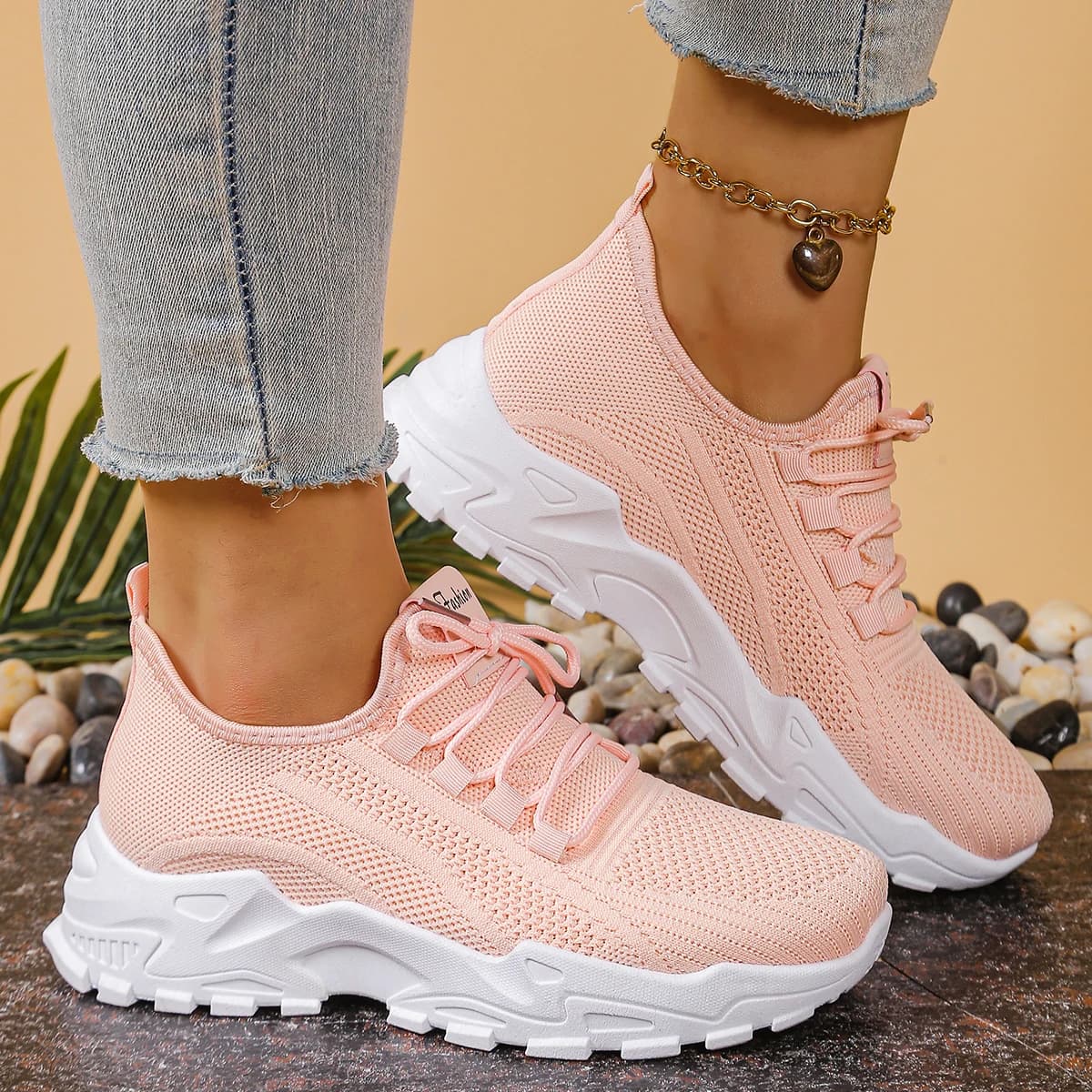 New Sneakers with Women's Thick Sole Breathable Mesh Sneakers Women's Casual Shoes Spring Tennis Shoes with Free Shipping Shoe