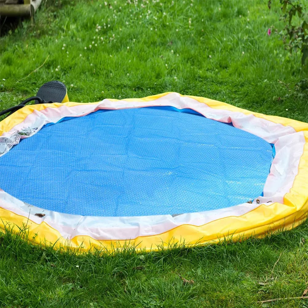 Copertura Rotonda per Piscina in PE, Copertura Termica per Piscina Esterna, Protezione Solare, Impermeabile, Coperta Termica per Piscine Fuori Terra