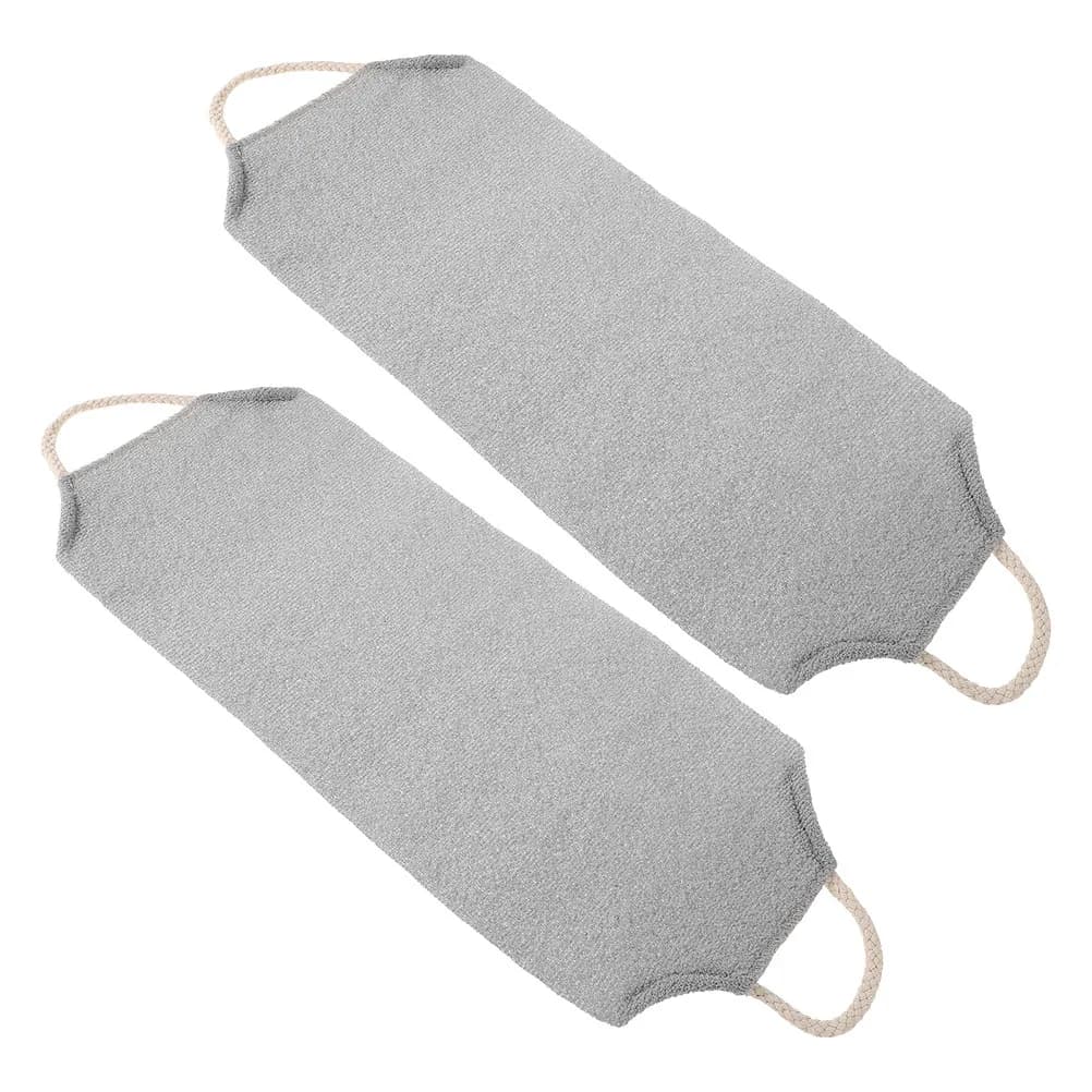 2Pcs Stretchable Exfoliating Back Scrubber Towel Shower Deep Clean Body Scrub Tool for Back Feet Legs Bath Accessories Light