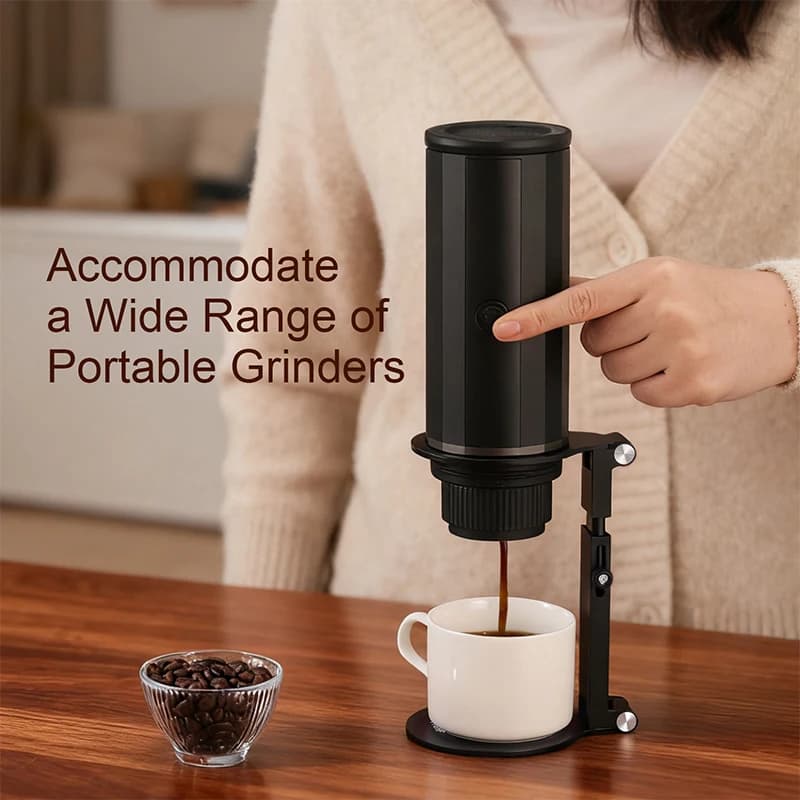 Adjustable coffee machine bracket aluminum alloy drip filter coffee machine base folding filter bracket