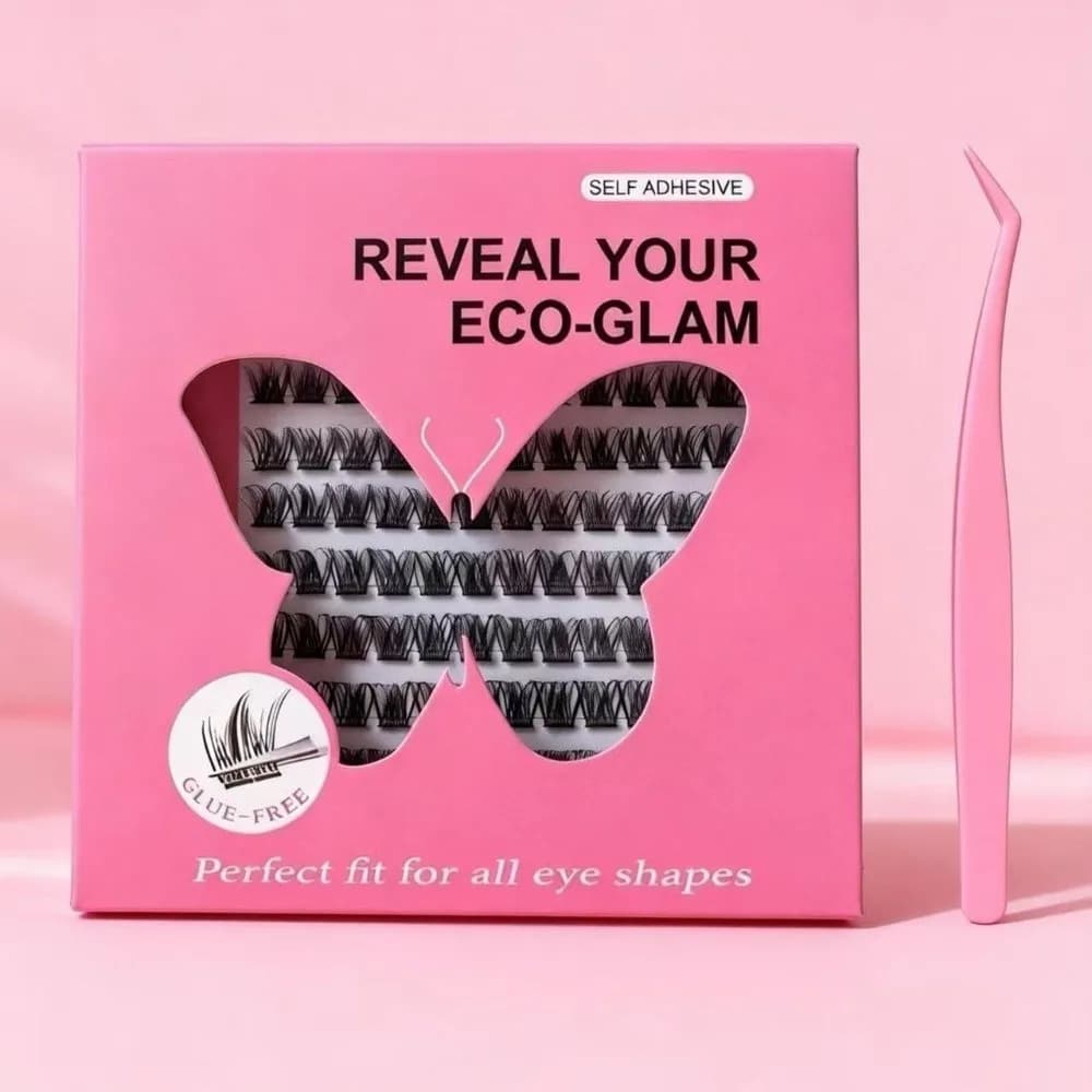 Extension Kit Fai-da-Te Eyelashes from Natural Appearance, Easy-to-Application Voluminous Fin Eyelashes, Without Colla, Self-adhesive Eyelashes