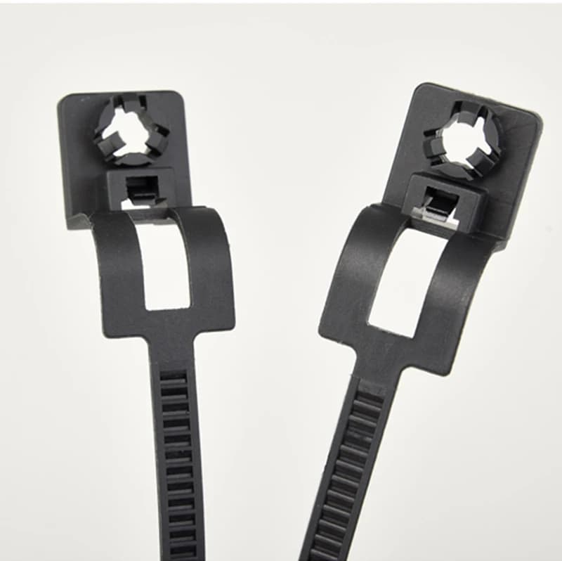 Fascette di fissaggio per cavi per Auto da 20 pezzi fascette per cavi per Auto in Nylon nero per montaggio a pressione morsetto per Clip di fissaggio per fascette