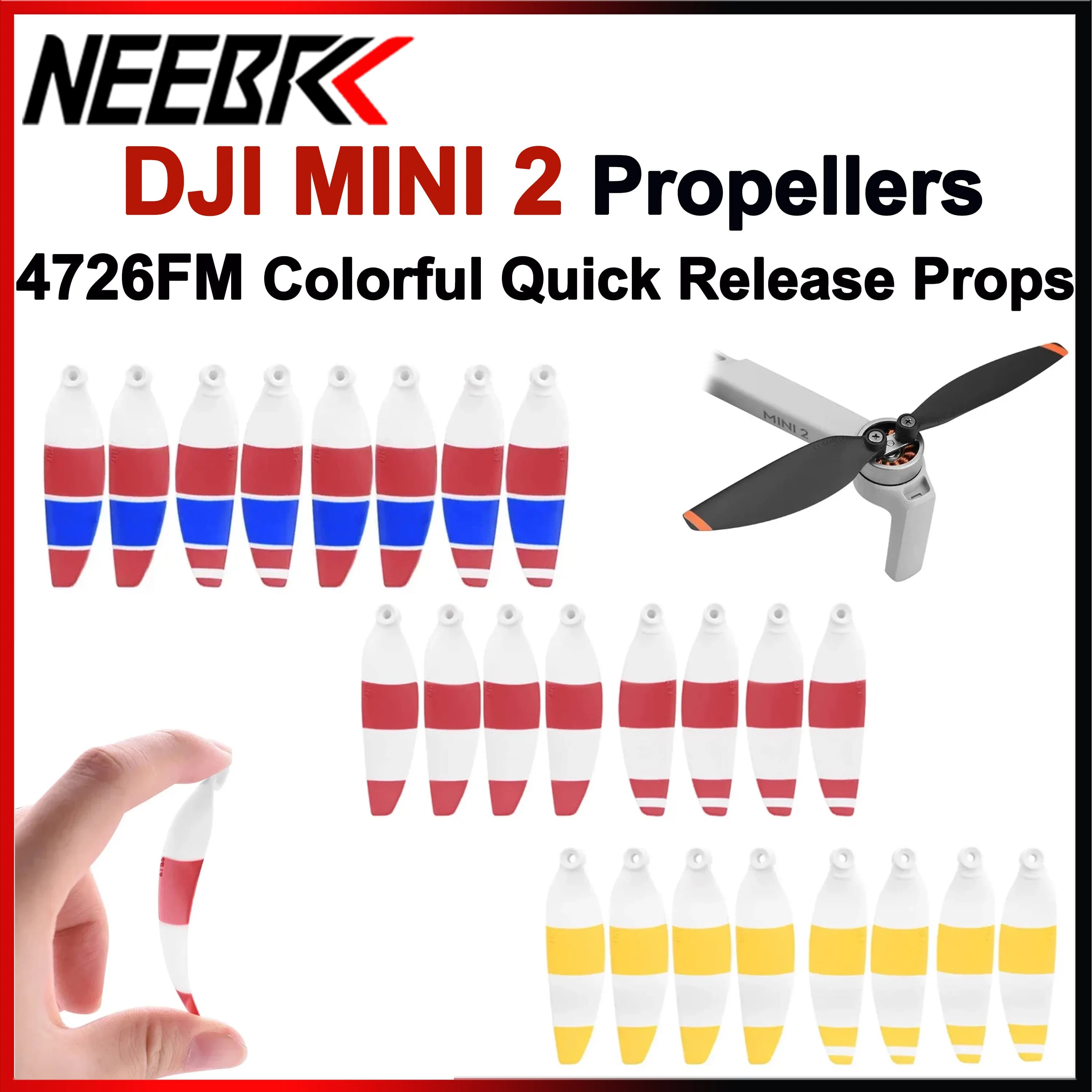 8/16 Pezzi 4726FM Eliche Colorate a Sgancio Rapido Durevoli per Drone DJI Mavic Mini 2, Pale di Ricambio, Ventole, Parti di Ricambio per Aeromobili
