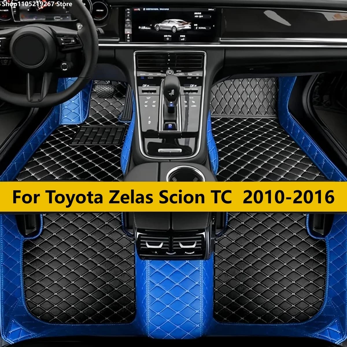 Car mats suitable for Toyota Zelas Scion TC 2010 2011 2012 2013 2014 2015 2016 Car leather mats