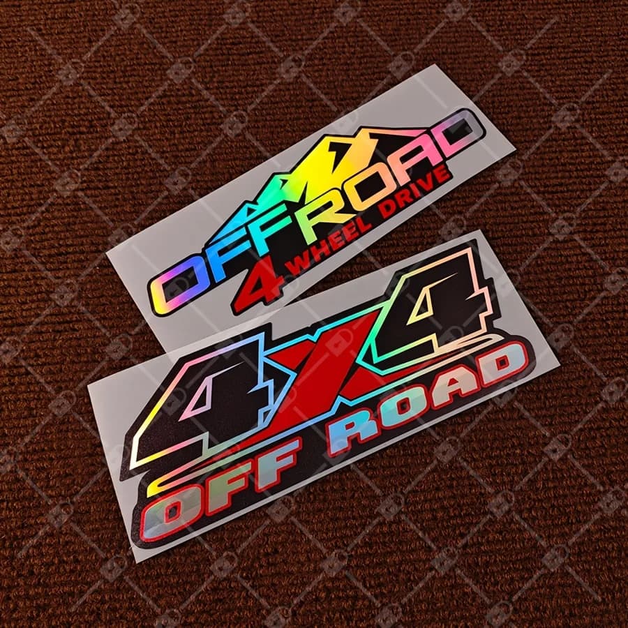 1 Veicolo fuoristrada Laser Rainbow 4x4 - Adesivi in vinile impermeabili, con decorazione luminosa al neon per veicoli