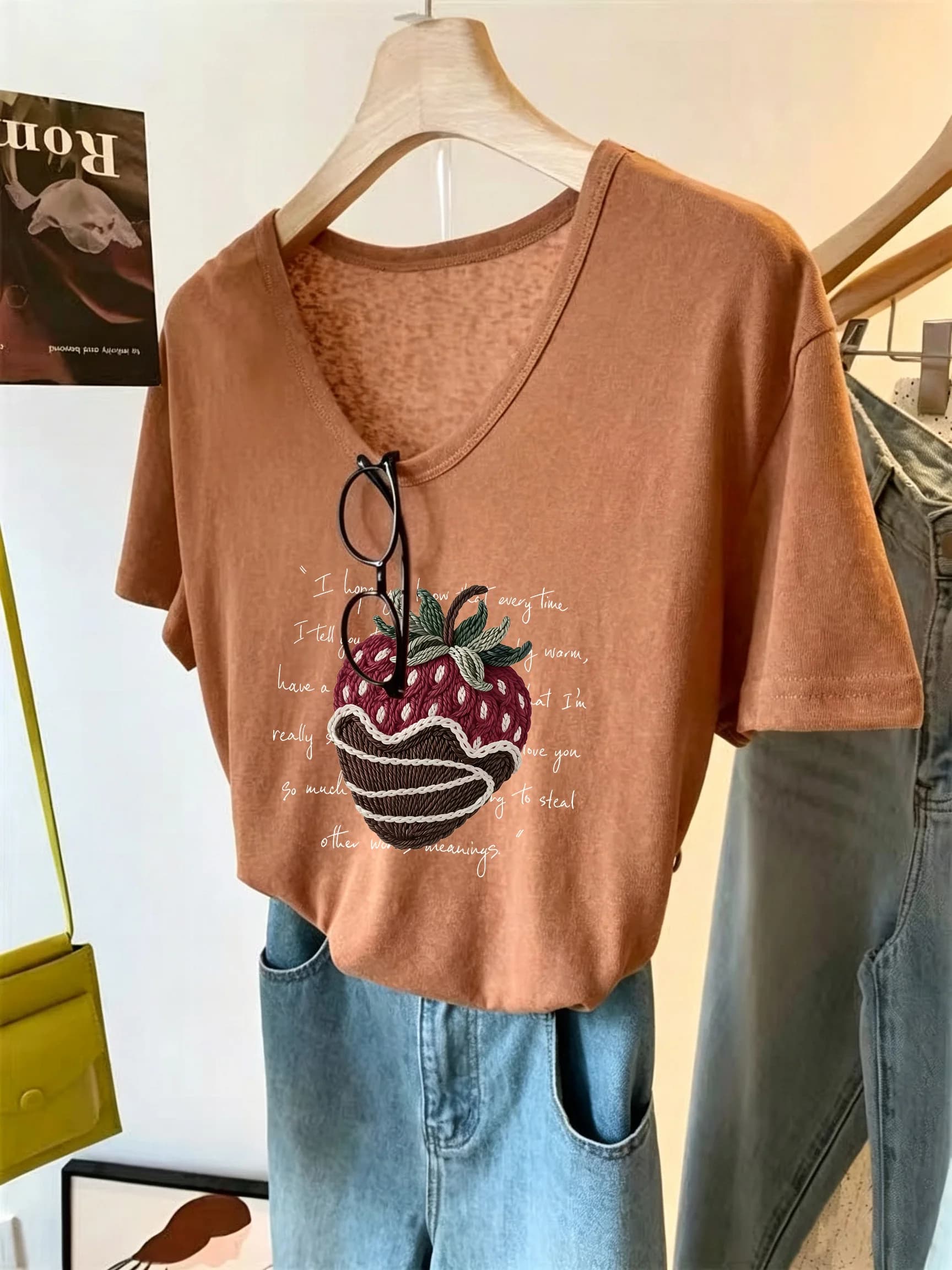 Summer 2026 New Soft Breathable Snowflake Cotton Goose Egg U-neck Casual Short Sleeve T-shirt Women's Loose Fit Top