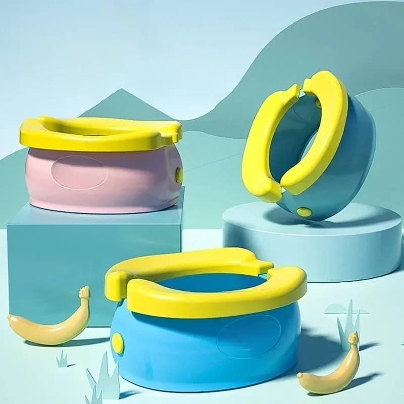 Sedile Pieghevole Portatile per l'Addestramento al WC, Sedile da Viaggio per Bambini, Orinatoio Multifunzionale, Vasino Leggero