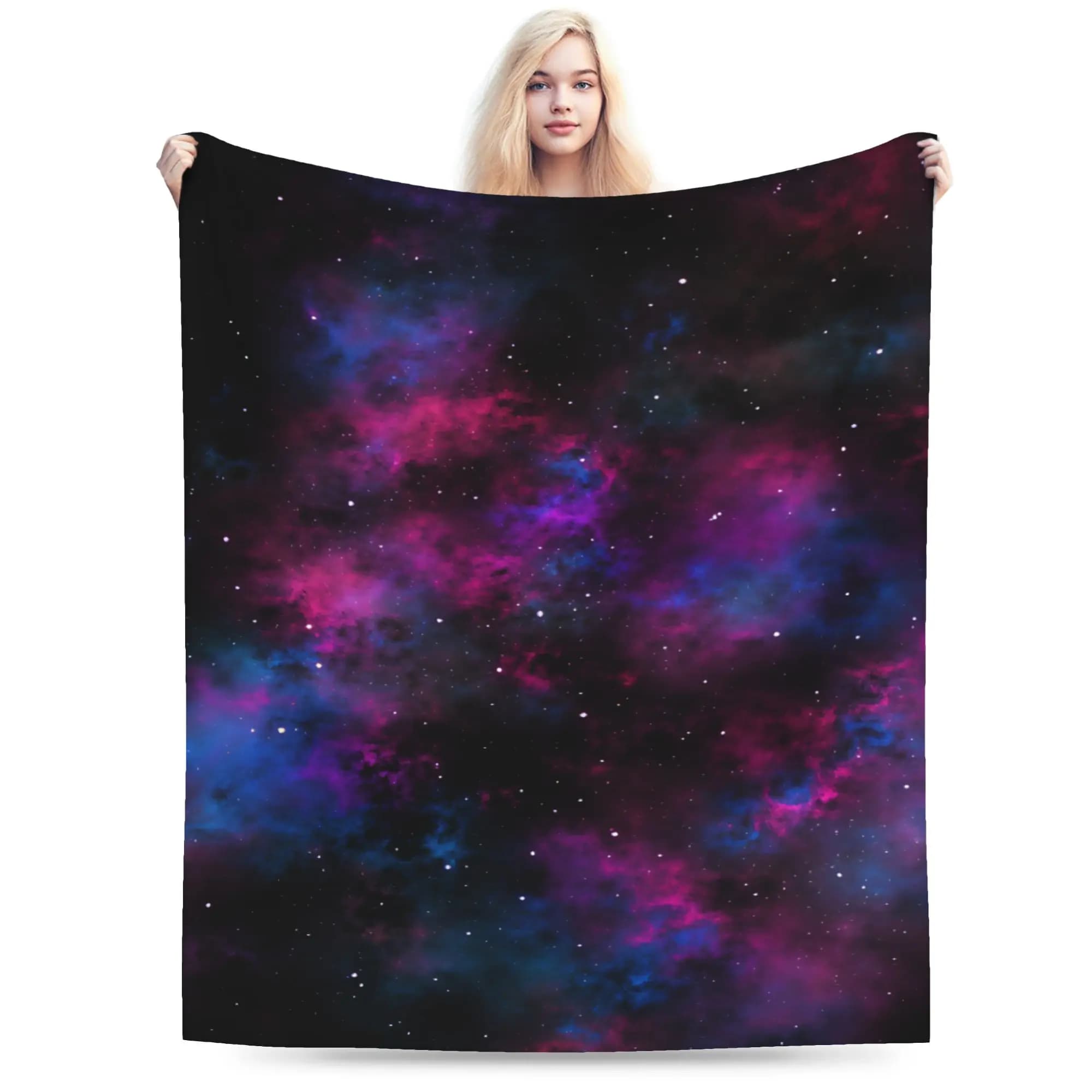 Coperta in flanella Galaxy Sunglasses, calda e morbida, per letto e divano, tendenza street, copriletto, copridivano