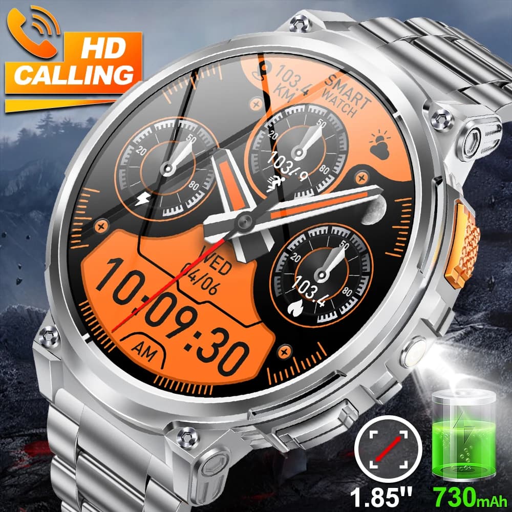 LIGE Military Smart Watch Outdoor Sports Smartwatch Man Heart Rate Health Monitor Bluetooth Call Smart Watches for Android iOS