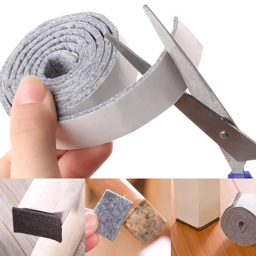 Felt Table Chair Leg Protector Self-adhesive thickening Felt Mat Shock Absorber Mute Mat Protective Floor Sofa
