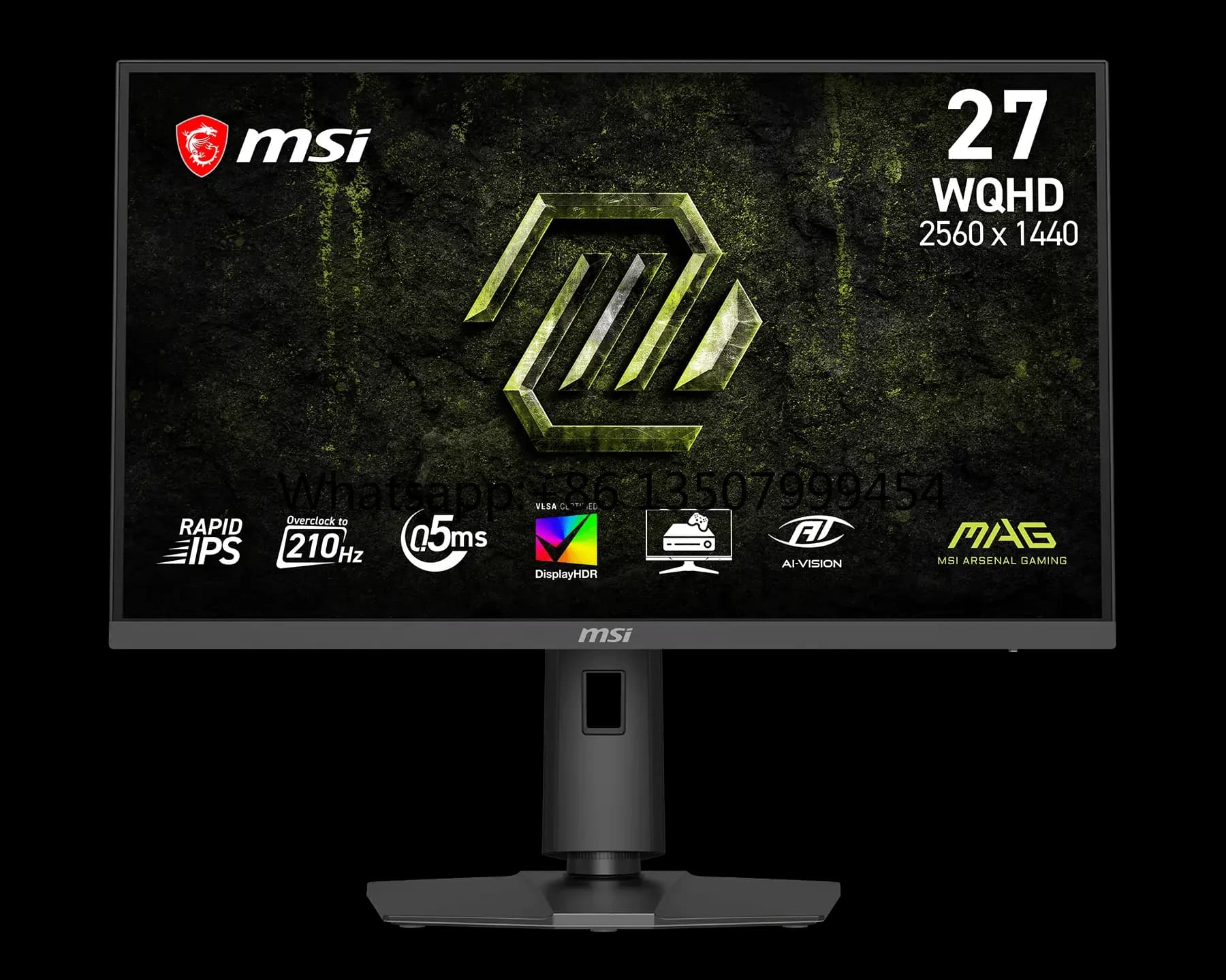 Monitor da Gaming MAG 275QPF E21 2026, 27 Pollici, 2560x1440 WQHD, 210Hz, 0.5ms Rapid IPS, DisplayHDR 400 con Supporto Ergonomico per PC Gaming