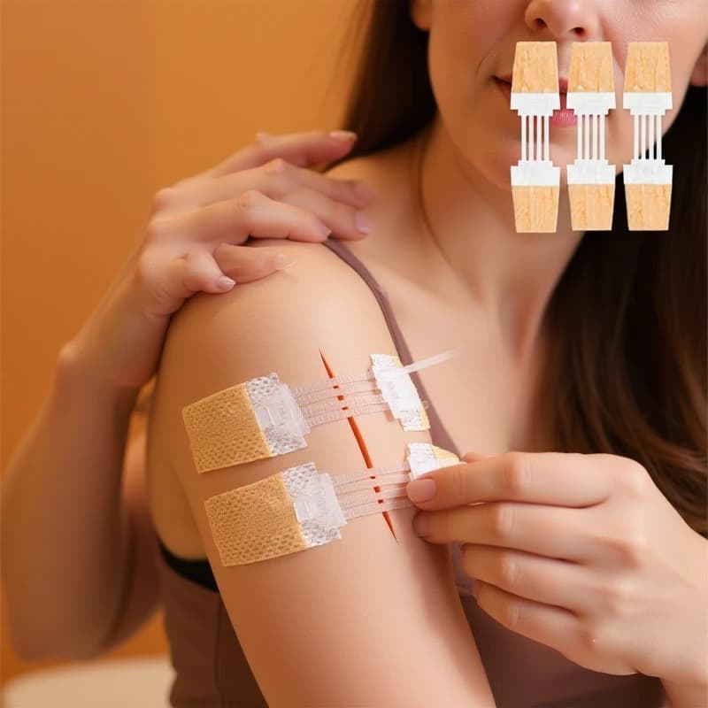 Cerotto con cerniera Cerotto per chiusura della ferita indolore Cerotti per medicazione per ferite senza sutura Cerotto per riduttore di sutura con cerniera Cerotto portatile per esterni