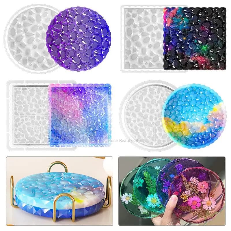 Vassoio multiforme stampo in Silicone vassoio portaoggetti per gioielli fai da te resina epossidica sottobicchiere cerotti stampo stampi in gesso cemento