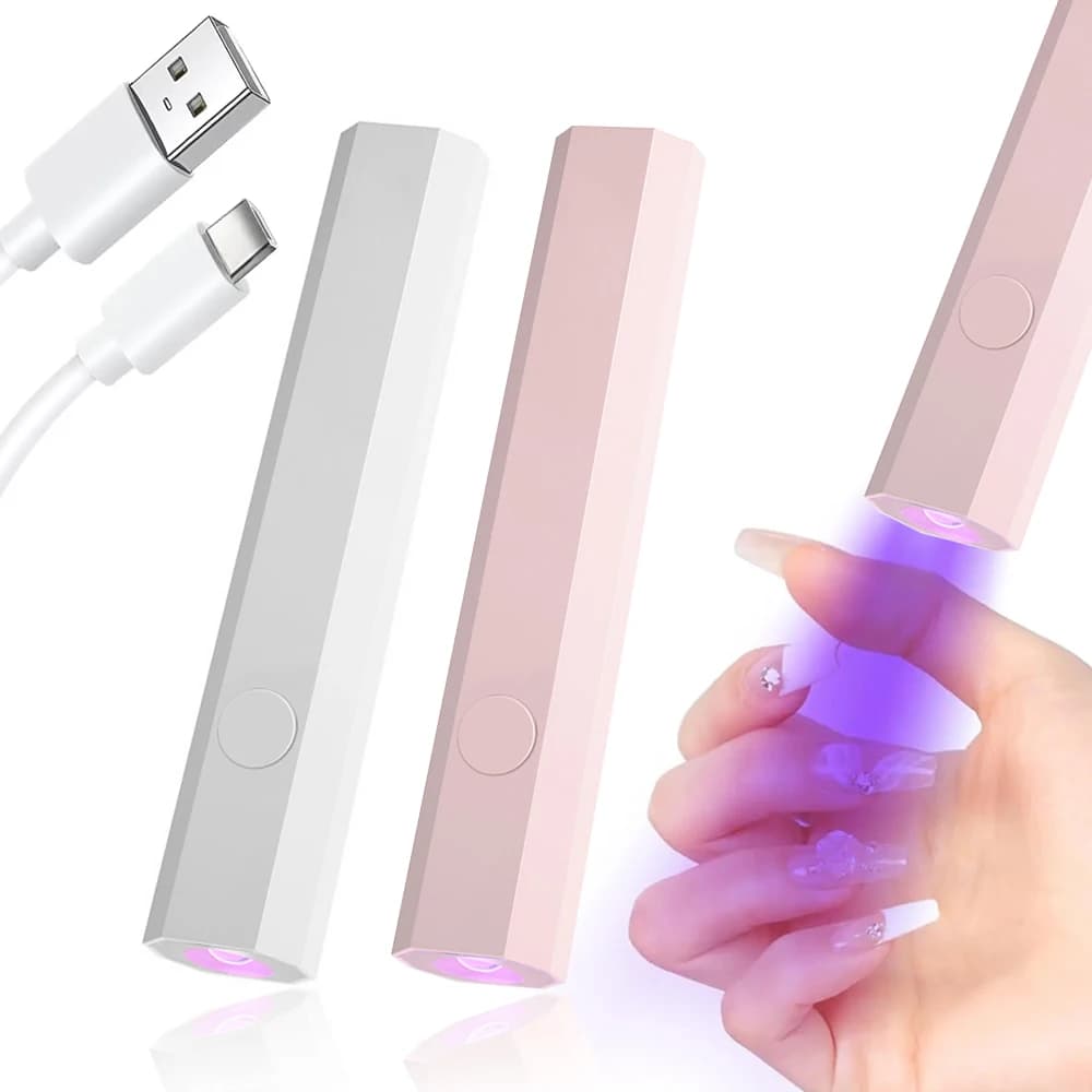 YIKOOLIN Lampada per unghie portatile Lampada per unghie a LED UV per polimerizzare tutti gli smalti gel USB ricaricabile Macchina per manicure ad asciugatura rapida Nail Art