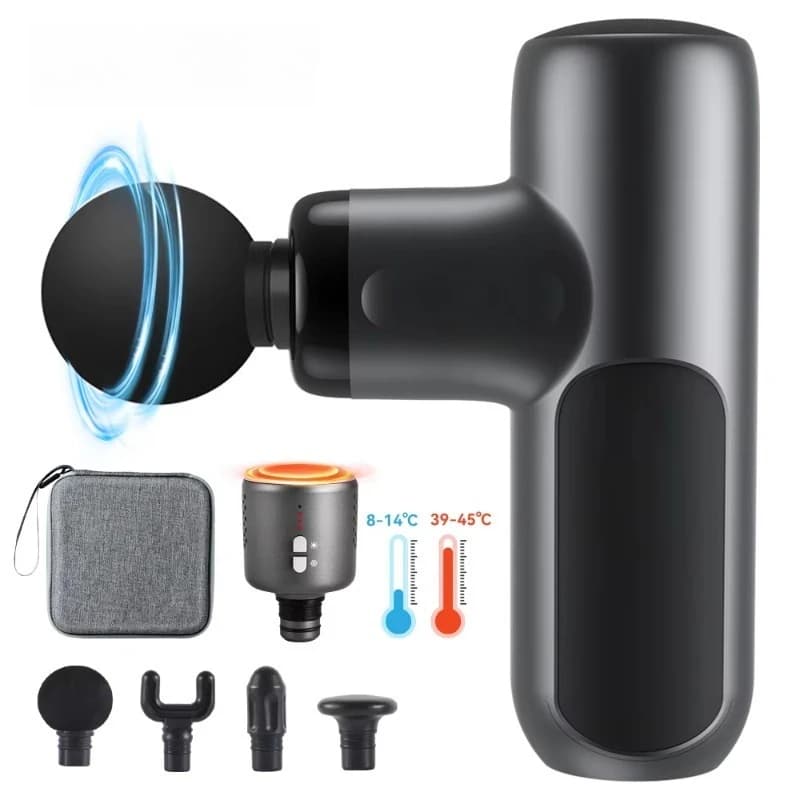 Mini Massage Gun with Thermal Therapy Hot and Cold Muscle Massage Portable Heated Travel Band Gun
