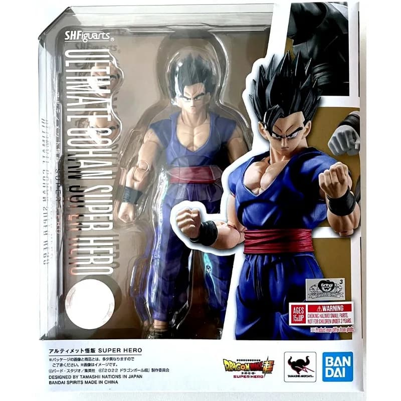 Bandai giapponese Shf Adulthood Son Gohan Dragon Ball Super Hero Theatre Edition Mobile Anime Figure Model Desktop Ornaments Doll