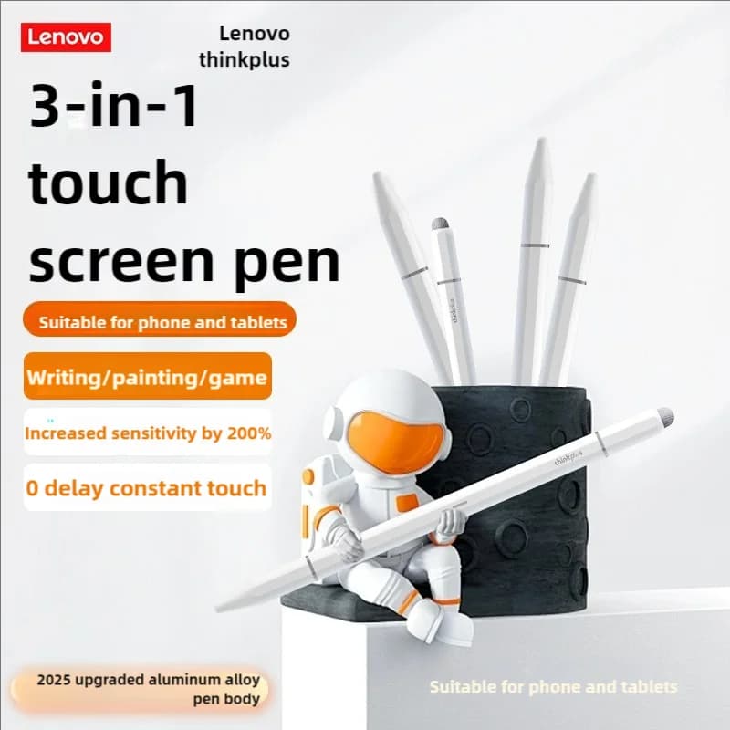 Lenovo Stylus BP28 Penna touch screen multifunzionale a tre penne per tablet Android IOS e telefono iPad Matita universale