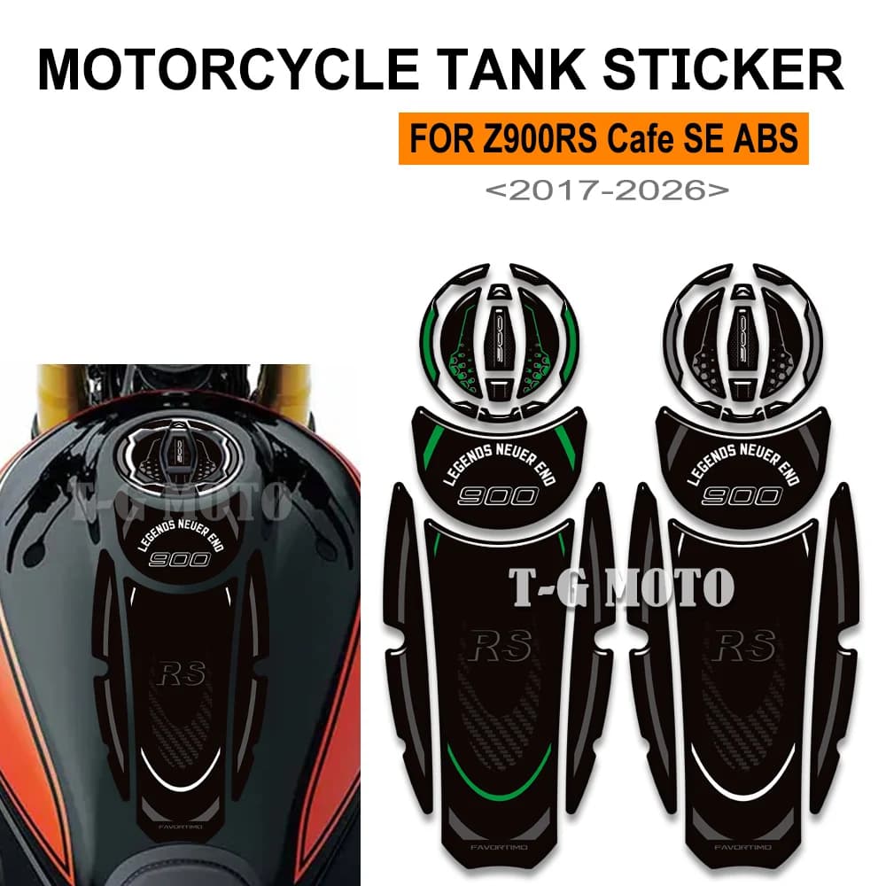 For Z900RS Z900 RS Z 900 Cafe SE ABS Motorcycle Fairing Sticker Body Decoration Decals Kit Anti-Scratch 3D Sticker 2017 - 2026