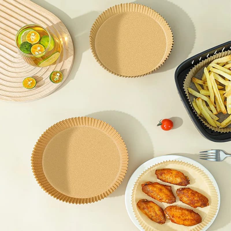 Carta da forno usa e getta per friggitrice ad aria e forno, antiaderente, con pennello incluso, per cottura al microonde