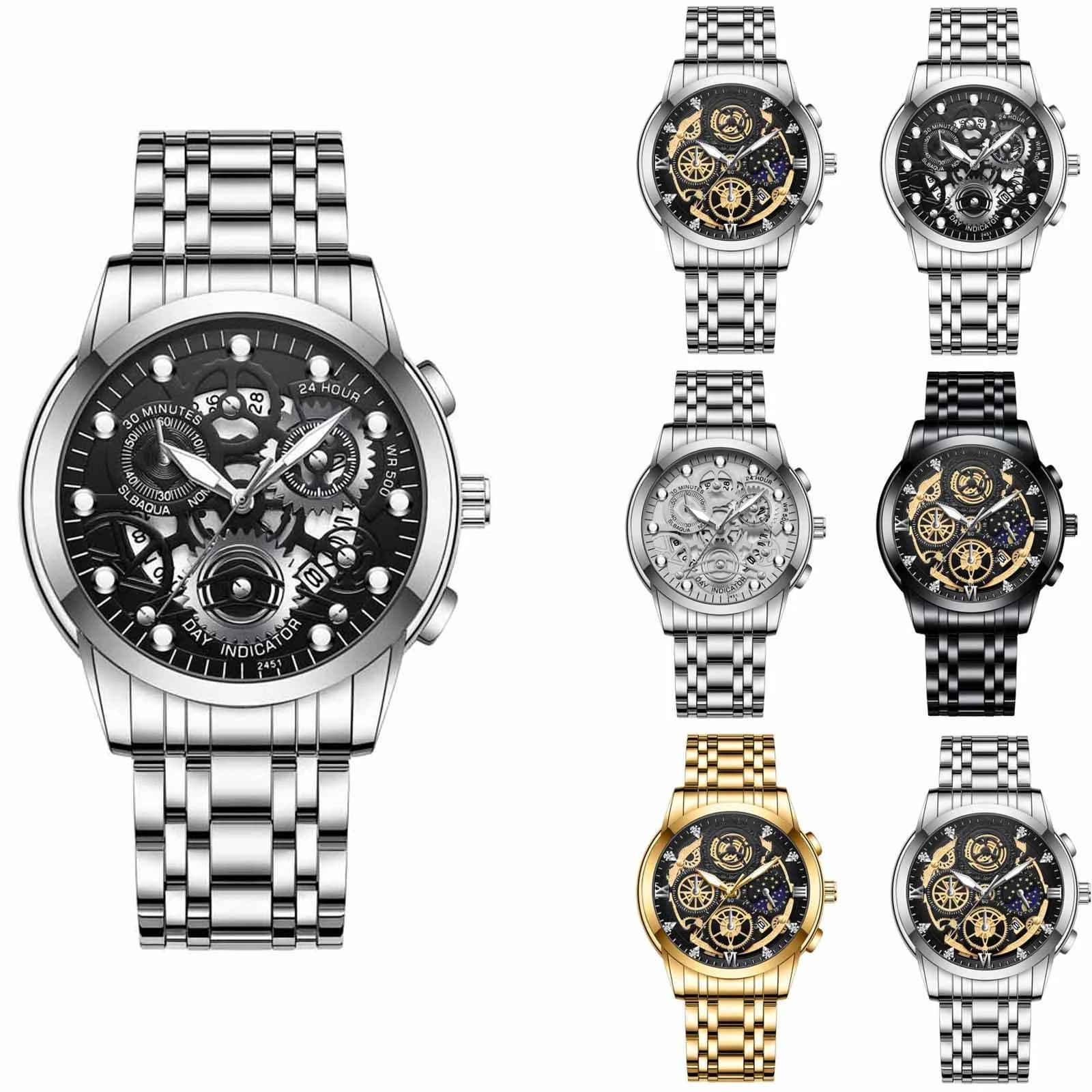 Orologio da polso al quarzo da uomo alla moda alla moda, classico quadrante rotondo, orologio da uomo d'affari quotidiano per il tempo libero, ti porta un temperamento grazioso