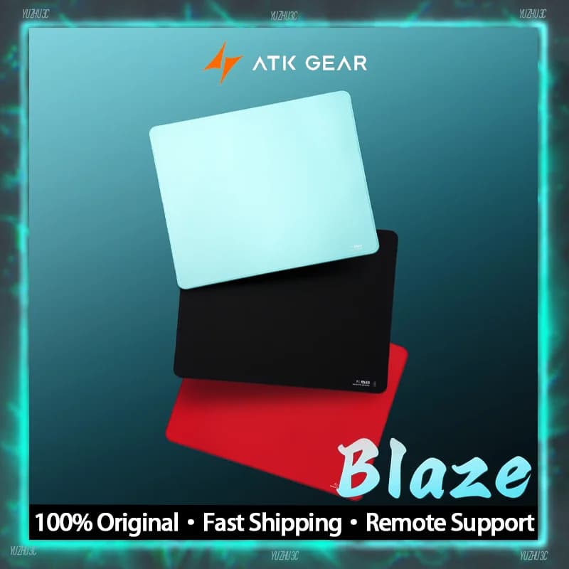 Tappetino per Mouse da Gaming ATK Blaze XSoft 490x420x4mm, Tessuto Simil-Saturno, Base in Poliuretano, Bordo Incassato, Mousepad per Esports