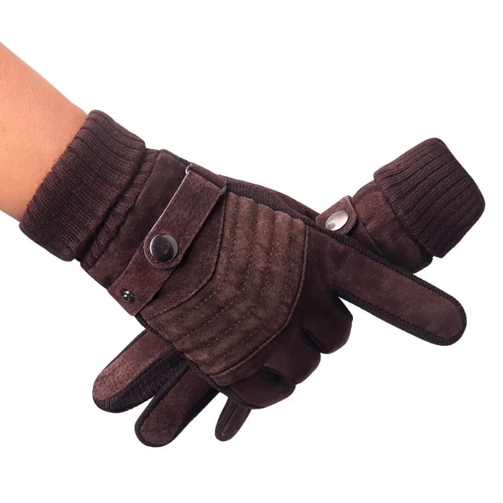 High Quality Windproof Warm Gloves Touch Screen Thickned Mittens Leather Anti-slip Gloves Cycling Motorcycle