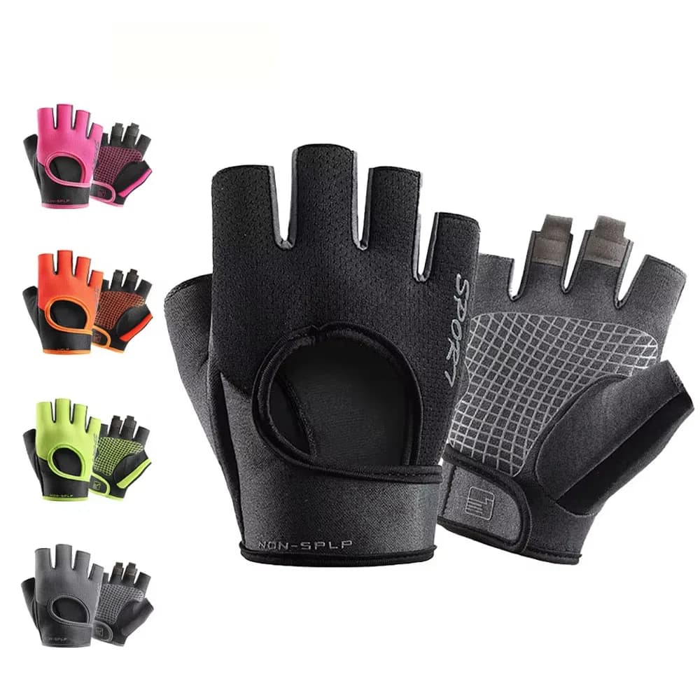 Guanti da Ciclismo MTB Mezze Dita Leggeri, Guanti da Fitness Antiscivolo Resistenti all'Usura per Allenamento Sportivo e Palestra