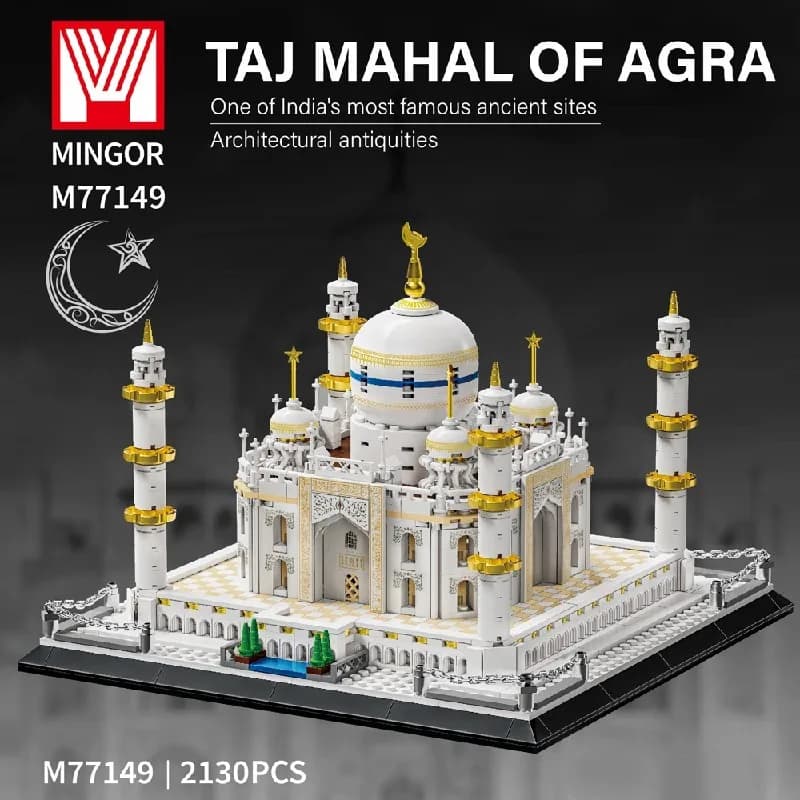 Set di Costruzioni del Taj Mahal da 2130 Pezzi, Modello Architettonico Modulare del Famoso Monumento Mondiale, Mattoncini DIY per Bambini e Adulti, Idea Regalo