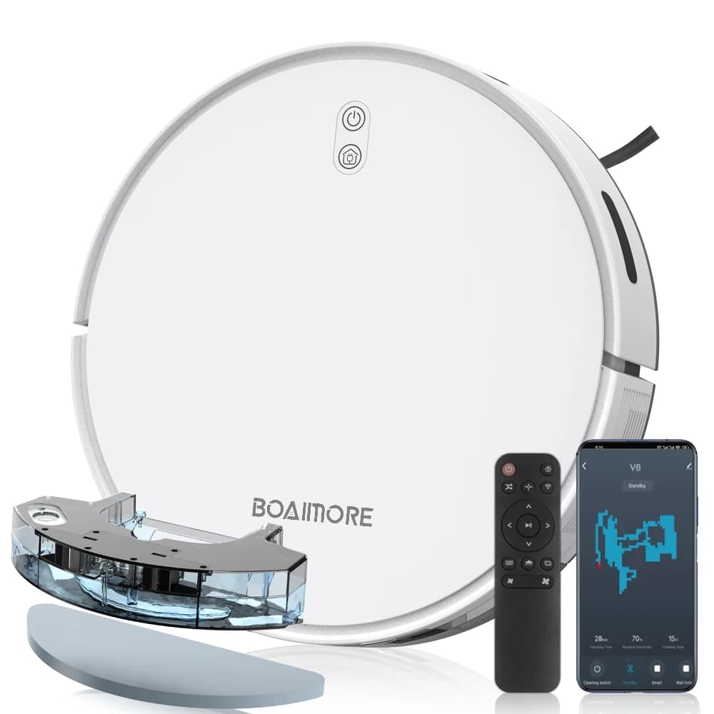 Robot Aspirapolvere Combo Mop con 6500PA Smart Wireless APP Controllo Spazzatrice per pavimenti Ricarica automatica per robot domestico