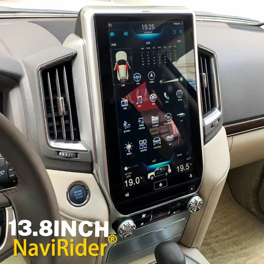 256GB 13.8 "Auto Android 15 1920*1080 Schermo Carplay Per Toyota Land Cruiser 200 2017 2018 2019 Stereo GPS Navi DSP Video Player