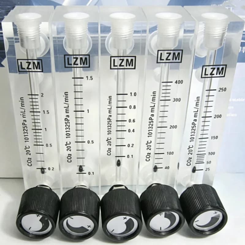 Misuratore di Flusso Gas CO2 LZM-6T con Pannello Regolabile in Acrilico, Rotametro per Monitoraggio e Controllo Gas