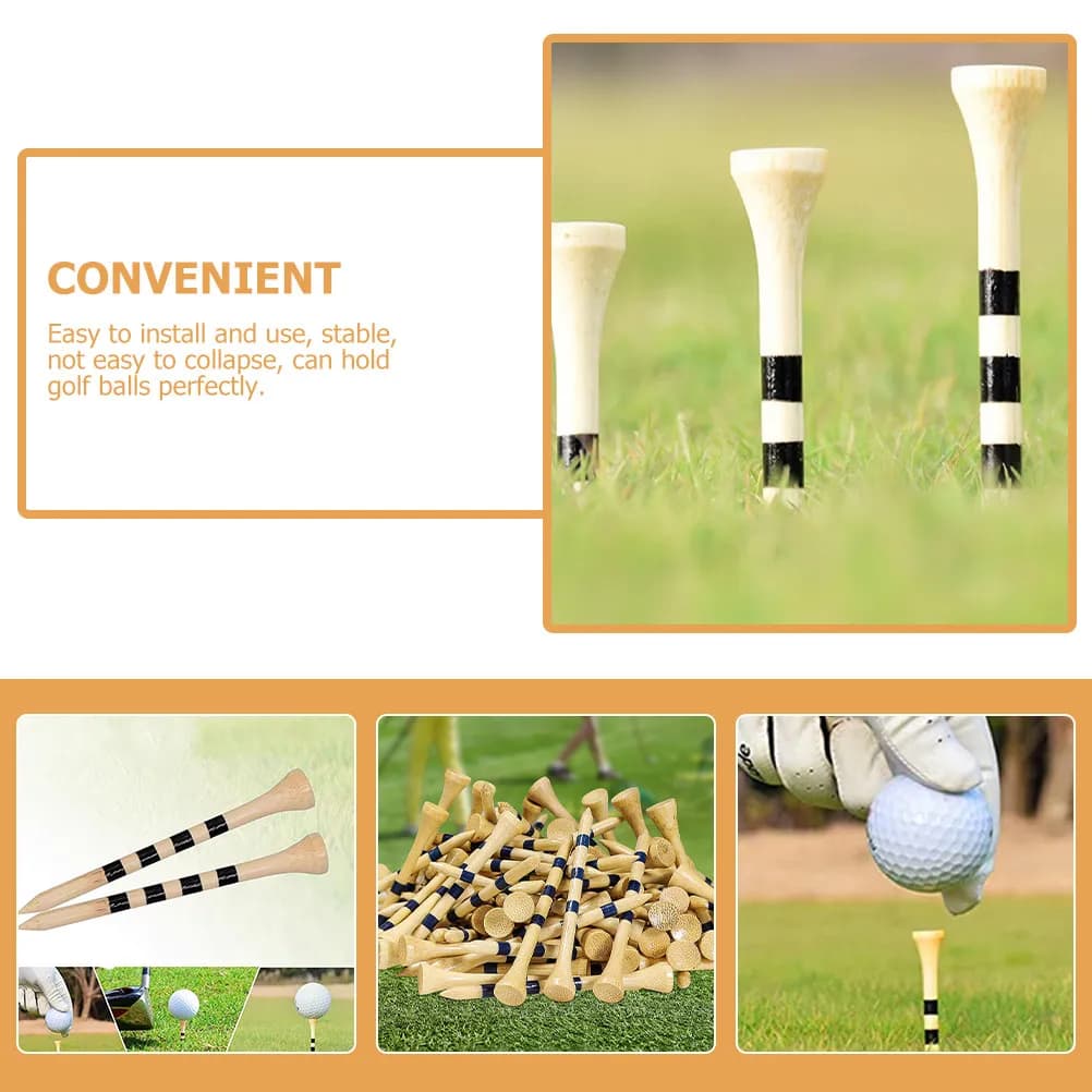 100 Pezzi Tee da Golf Compatti e Leggeri, Supporti per Palline da Golf Portatili, Resistenti all'Usura, Accessori per Allenamento all'Aperto