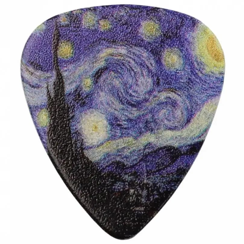 Plettri per chitarra in celluloide con cielo stellato da 1 pezzo 0.46mm / 0.71mm/0.96mm, paletta per chitarra elettrica acustica