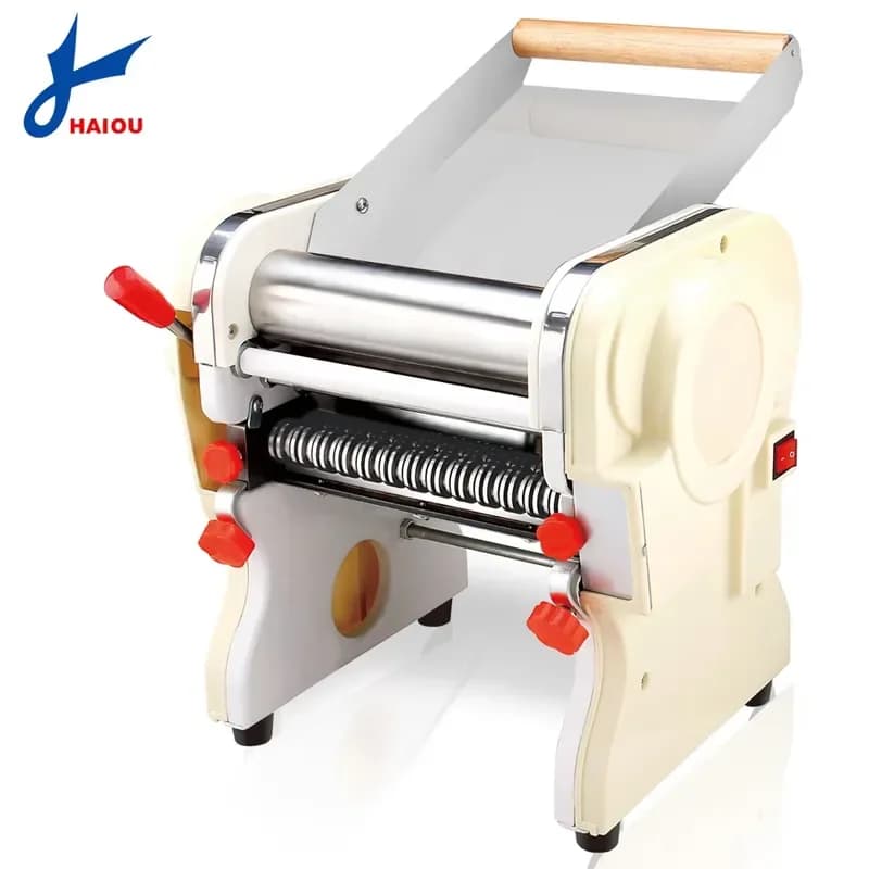 Electric Pizza Dough Rolling Machine and Pasta Noodle Cutter with Gear Transmission for DHH-220C