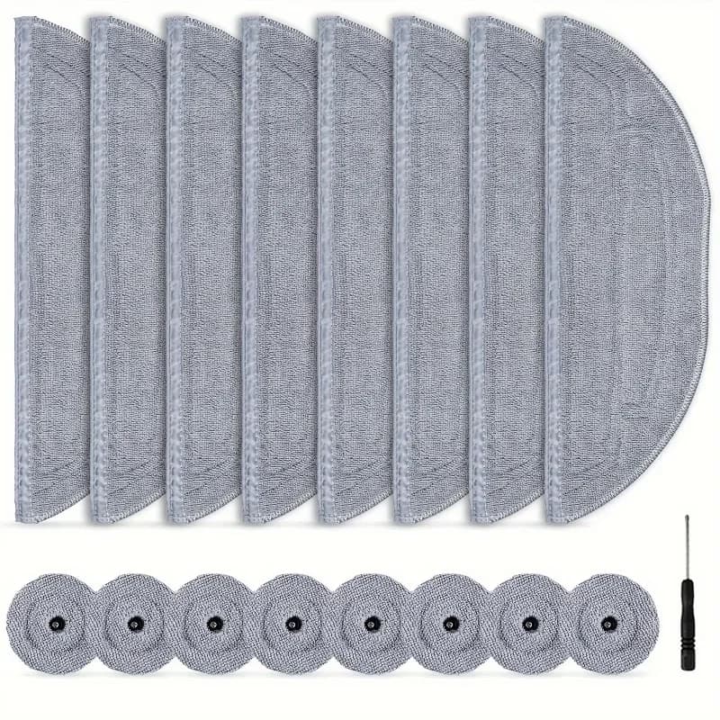 8 Mops and 8 Edge Mops, 1 Screwdriver For Roborock S8 MaxV Ultra Robot Vacuum