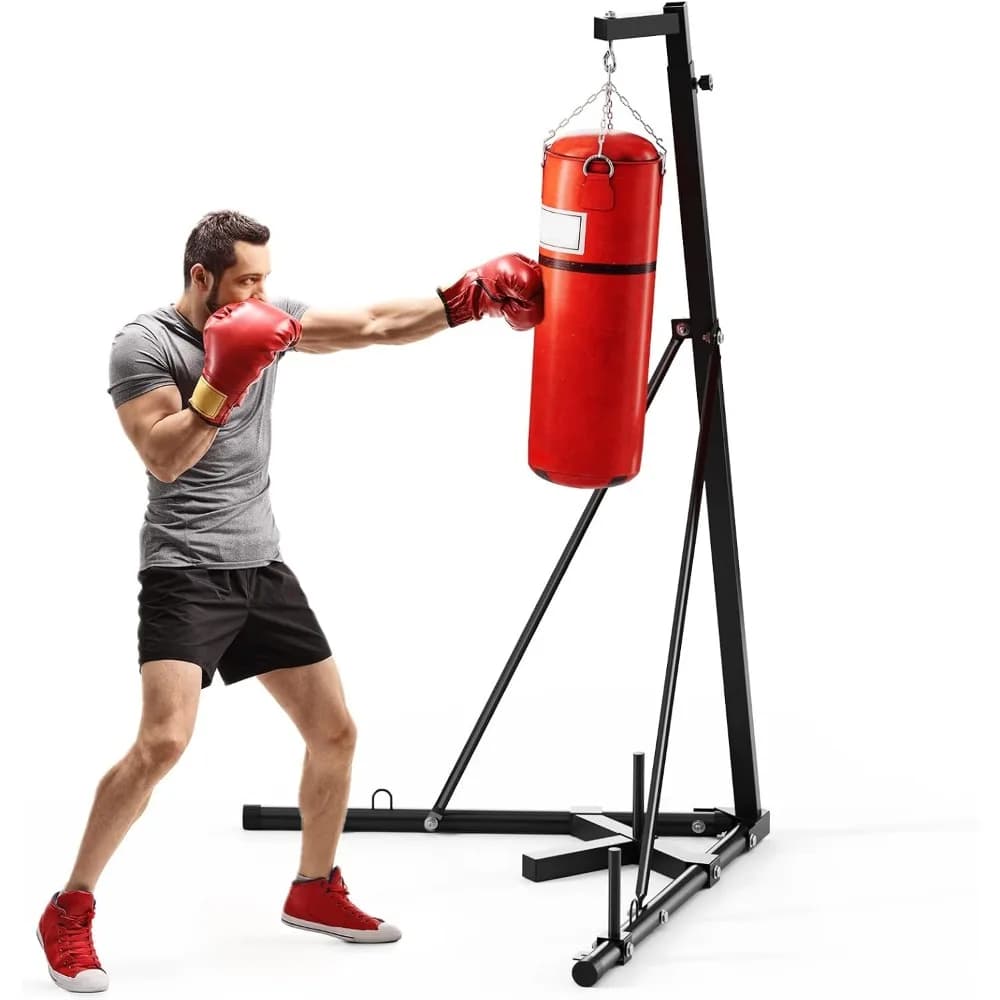 Height Adjustable Heavy Duty Punching Bag Stand for Home Gym Fitness