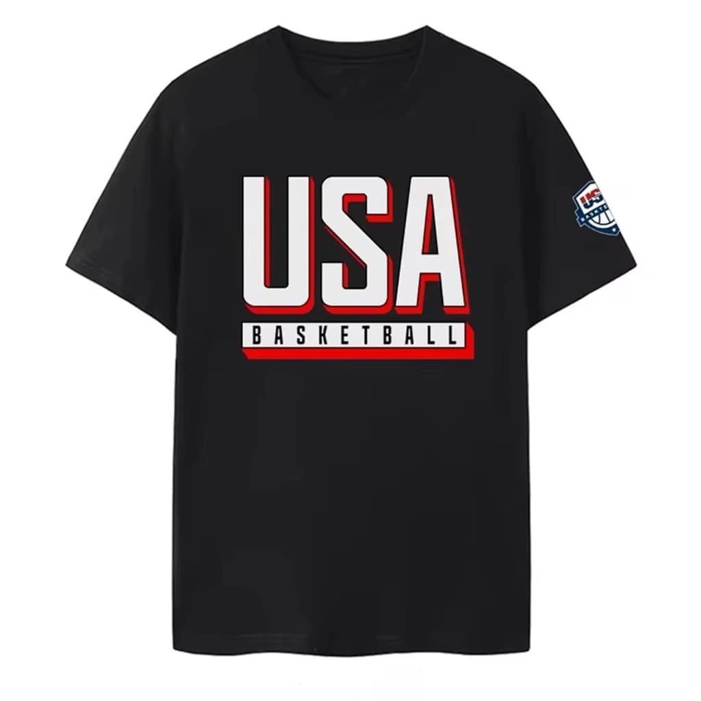 2026 USA Basketball Jerseys National Team Jerseys Sports Men Clothing Short Sleeve Round Neck Printing Pullover T-Shirt