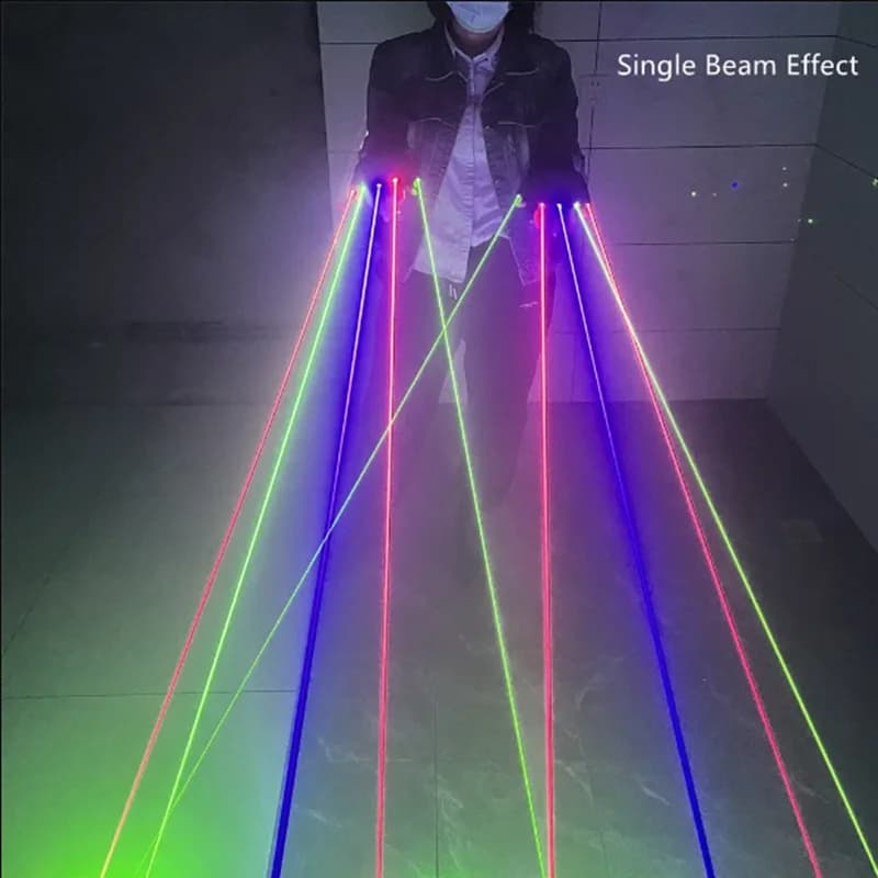Fantastic Rechargeable Lamps Laser Gloves RGB Glasses Public holidays Atmosphere Blue Party Outdoor Dance Scene Markers Red Lights Green