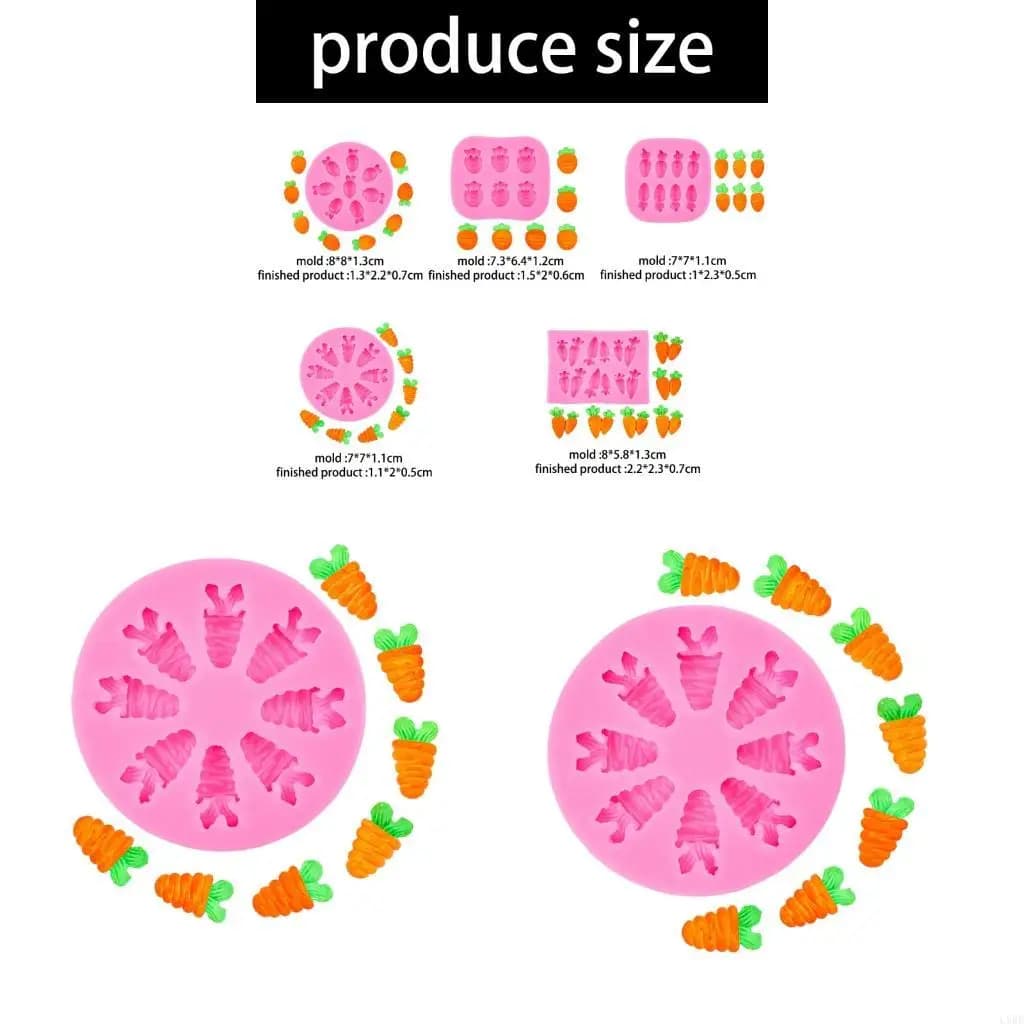 L9BE Small Carrots Silicone Moulds DIY Baking Molds Chocolate Molds Epoxy Resin Molds