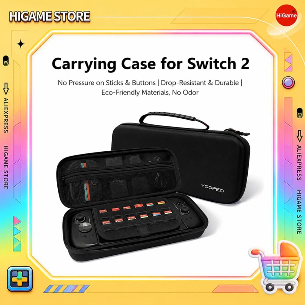 YOOPEO Console Zipper Shell Shockproof Protective Case Carrying Case Storage Bag for Mobapad M12, NYXI Hyperion 3 & Switch 2