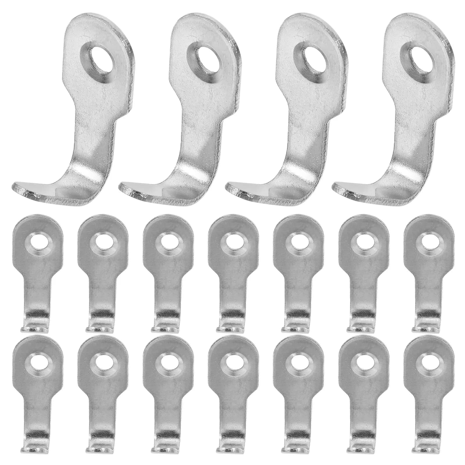 20Pcs Stainless Steel Mini Hooks U-Shaped Compact Wall Mounted Hooks for Kitchen Sink Bathroom Shelf Towel Robe Utensil Key