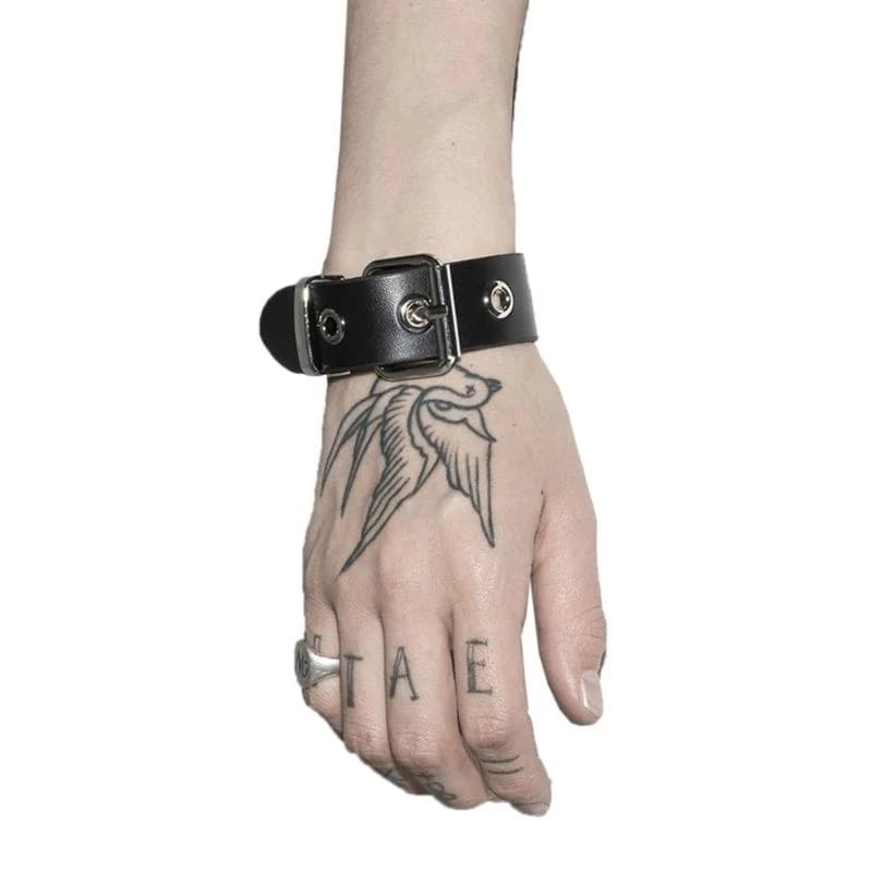 Belt Bracelets Punk Cool Bangle Wide Bracelet PU and Alloy Materials Wrist Jewelry Fashion Jewelry for Women Party Club