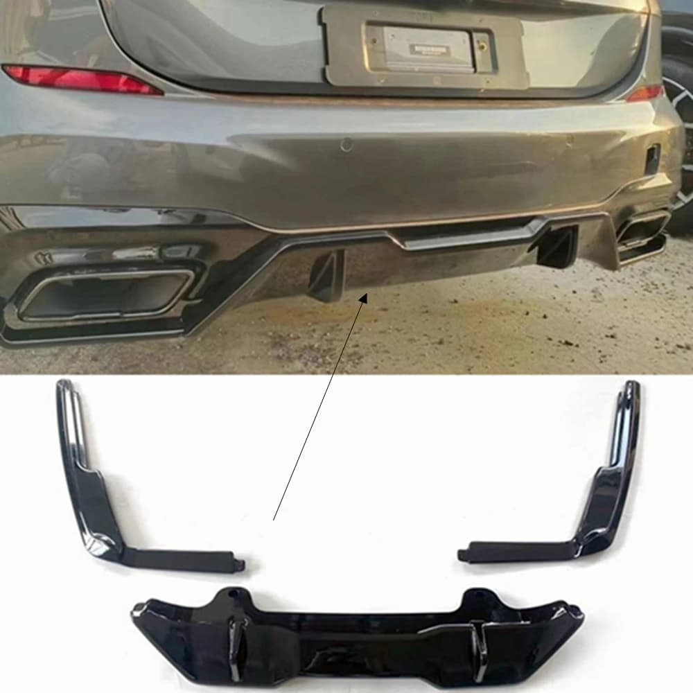 Per BMW F44 M235i 2020-2022 M Sport Labbro Posteriore Diffusore Gloss Nero ABS Auto Body Kit Paraurti Parti